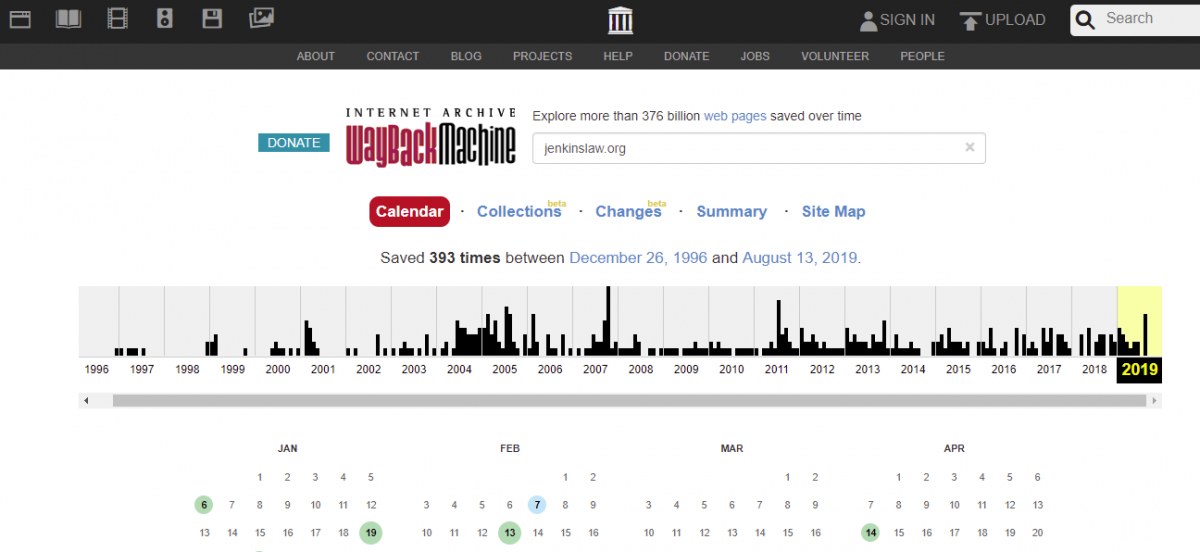Surf the Past Web with the Wayback Machine Jenkins Law Library